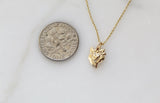 Tiny Sacred Heart 14k Gold