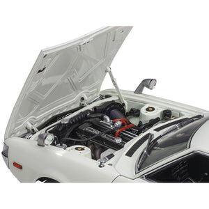 1973 Toyota Celica Liftback 2000Gt (Ra25) Rhd (Right Hand Drive) White With Red And Black Stripes 1/18 Model Car By Autoart