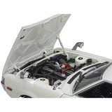 1973 Toyota Celica Liftback 2000Gt (Ra25) Rhd (Right Hand Drive) White With Red And Black Stripes 1/18 Model Car By Autoart
