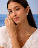 Pave Circle Stud Earrings