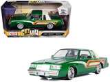 1987 Buick Regal 3.8 SFI Turbo Green Metallic and Cream with Graphics Get Low Series 1/24 Diecast Model Car by Motormax