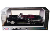 1958 Chevrolet Impala Green and Purple Chrome Custom Wrap Series 1/24 Diecast Model Car by Motormax