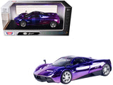 Pagani Huayra Pink and Purple Chrome Custom Wrap Series 1/24 Diecast Model Car by Motormax