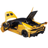 Lamborghini Huracan GT LBSilhouette Works Yellow Metallic with Black Top 1/18 Model Car by Autoart