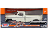 1977 Ford F150 Custom Pickup Truck White Timeless Legends Series 1/24 Diecast Model Car by Motormax