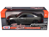 2023 Dodge Charger SXT Gray Metallic Timeless Legends Series 1/24 Diecast Model Car by Motormax