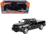 2006 Chevrolet Silverado SS Pickup Truck Black Timeless Legends Series 1/25 Diecast Model Car by Motormax