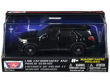 2022 Ford Police Interceptor Utility Black Unmarked Custom Builders Kit Law Enforcement and Public Service Series 1/43 Diec