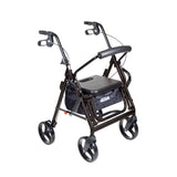 Drive Medical Duet Transport Wheelchair Rollator Walker, Black