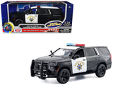 2025 Chevrolet Tahoe PPV CHP (California Highway Patrol) Black and White with Flashing Light Bar and Front and Rear Lights and