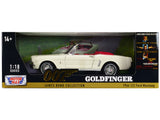 1964 1/2 Ford Mustang Convertible White with Red Interior James Bond 007 Goldfinger (1964) Movie James Bond Collection Serie