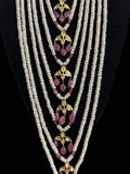 BR310 Bridal jadavi lacha , satlada in moissanite and emeralds ( SHIPS IN 5 WEEKS )