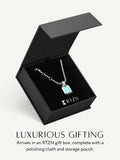 Turquoise Square Pendant Necklace