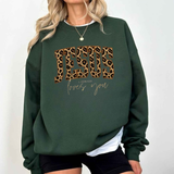"The Way The Truth The Life" Jesus Cheetah Print Graphic Sweatshirt