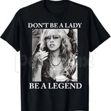 Stevie Nicks Vintage "Don't Be A Lady Be A Legend" T-Shirt – Retro 70s Rock Graphic Tee, Premium 100% Cotton Boho Goddess Top, Soft Lived-In Heavyweight Fleetwood Mac Fan Shirt, Made in USA