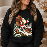 Festive Friction Crewneck – Vintage 90s Retro Santa Christmas Graphic Sweatshirt