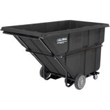 Global Industrial Forkliftable Heavy Duty Plastic Tilt Truck 1.5 Cu. Yd. 2000 Lbs. Capblk