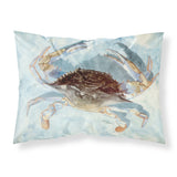 Caroline'S Treasures 8011Pillowcase Blue Crab Moisture Wicking Fabric Standard Pillowcase, Large, Multicolor