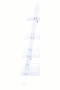 Coaster Home Furnishings Amaturo 4-Shelf Ladder Bookcase Clear