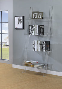 Coaster Home Furnishings Amaturo 4-Shelf Ladder Bookcase Clear