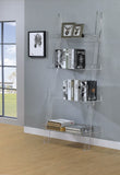 Coaster Home Furnishings Amaturo 4-Shelf Ladder Bookcase Clear