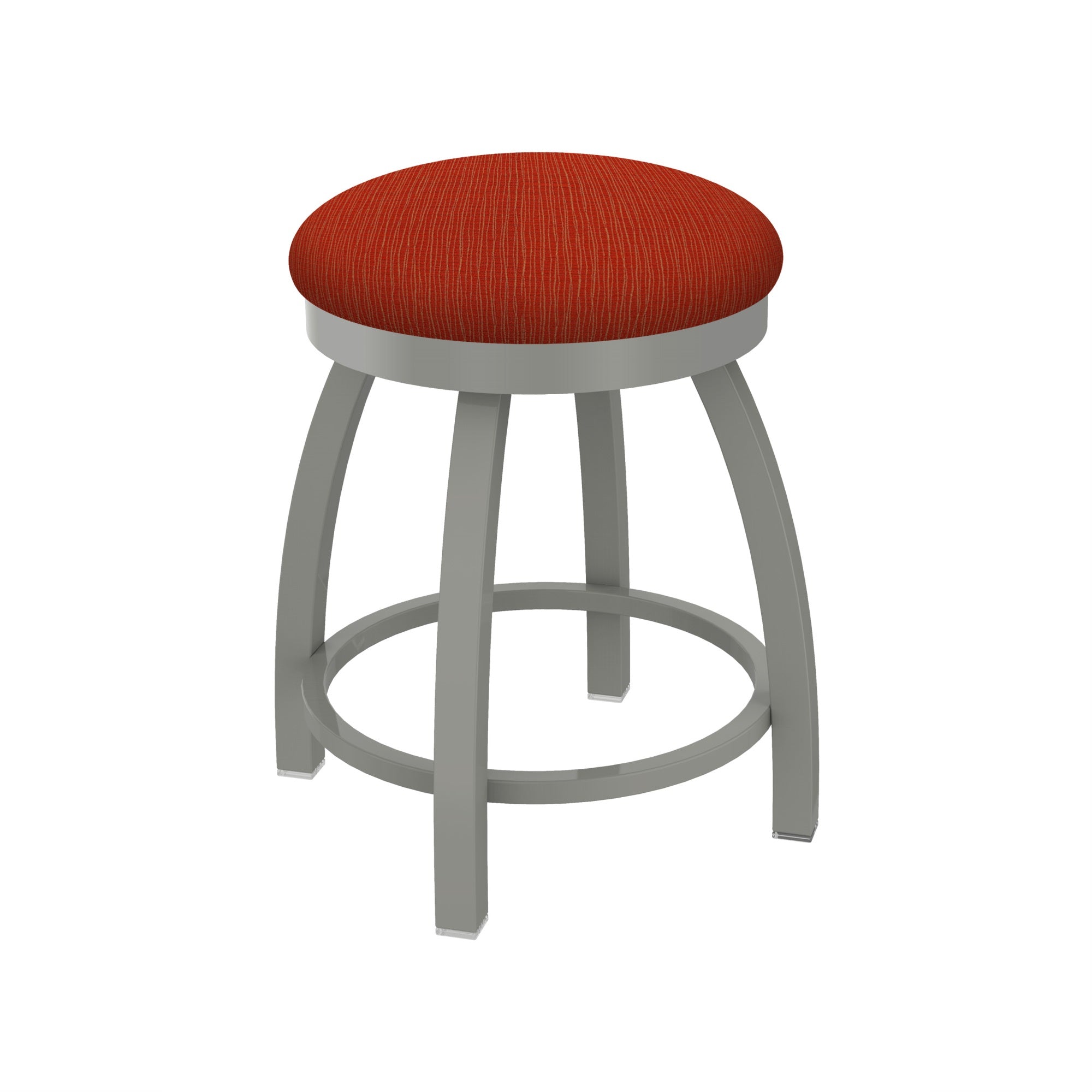 802 Misha 18 Swivel Vanity Stool With Anodized Nickel Finish And Graph Poppy Seat