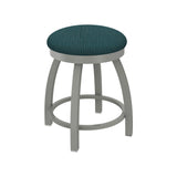 802 Misha 18 Swivel Vanity Stool With Anodized Nickel Finish And Graph Tidal Seat