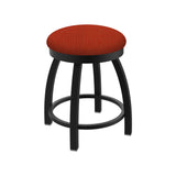 802 Misha 18 Swivel Vanity Stool With Black Wrinkle Finish And Graph Poppy Seat