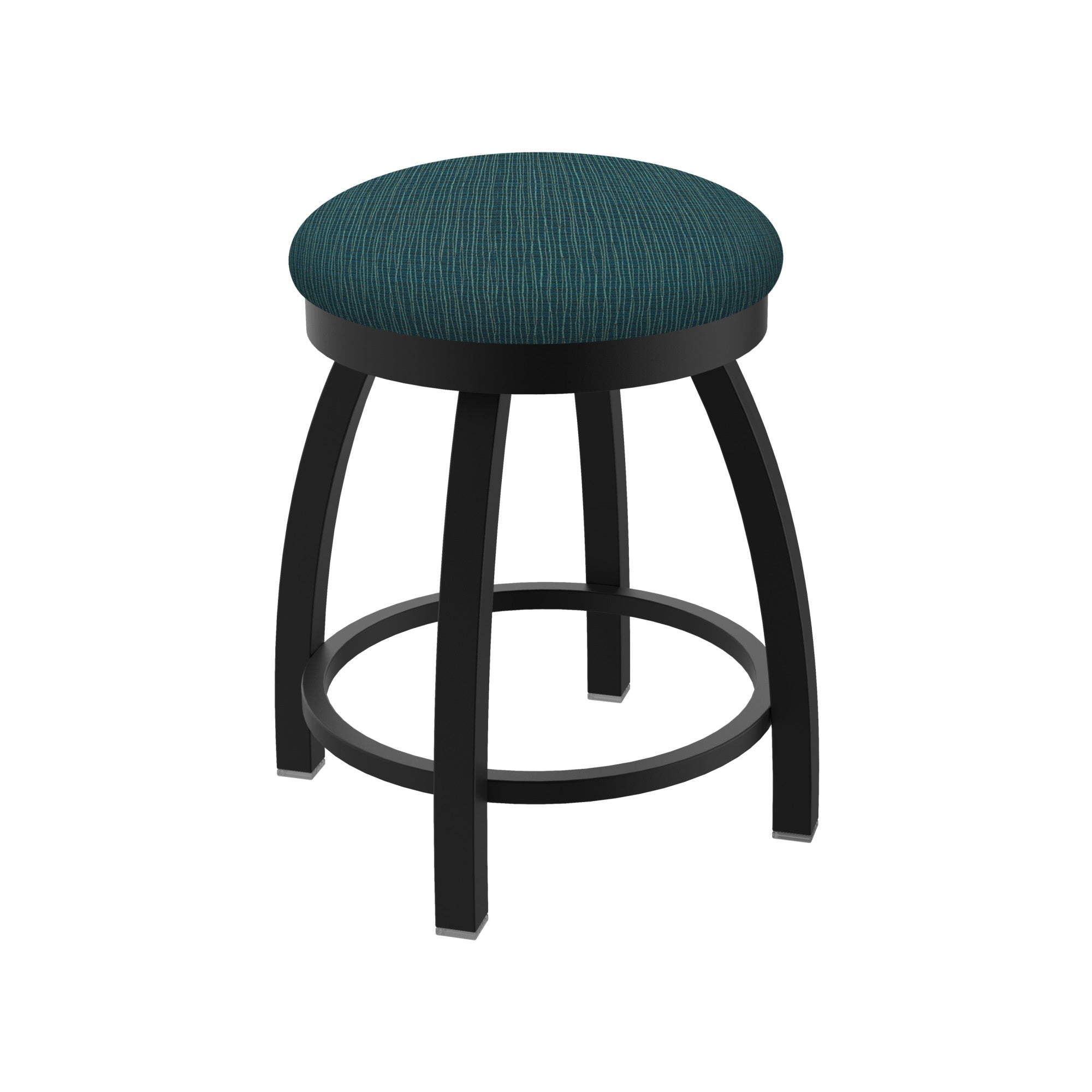 802 Misha 18 Swivel Vanity Stool With Black Wrinkle Finish And Graph Tidal Seat