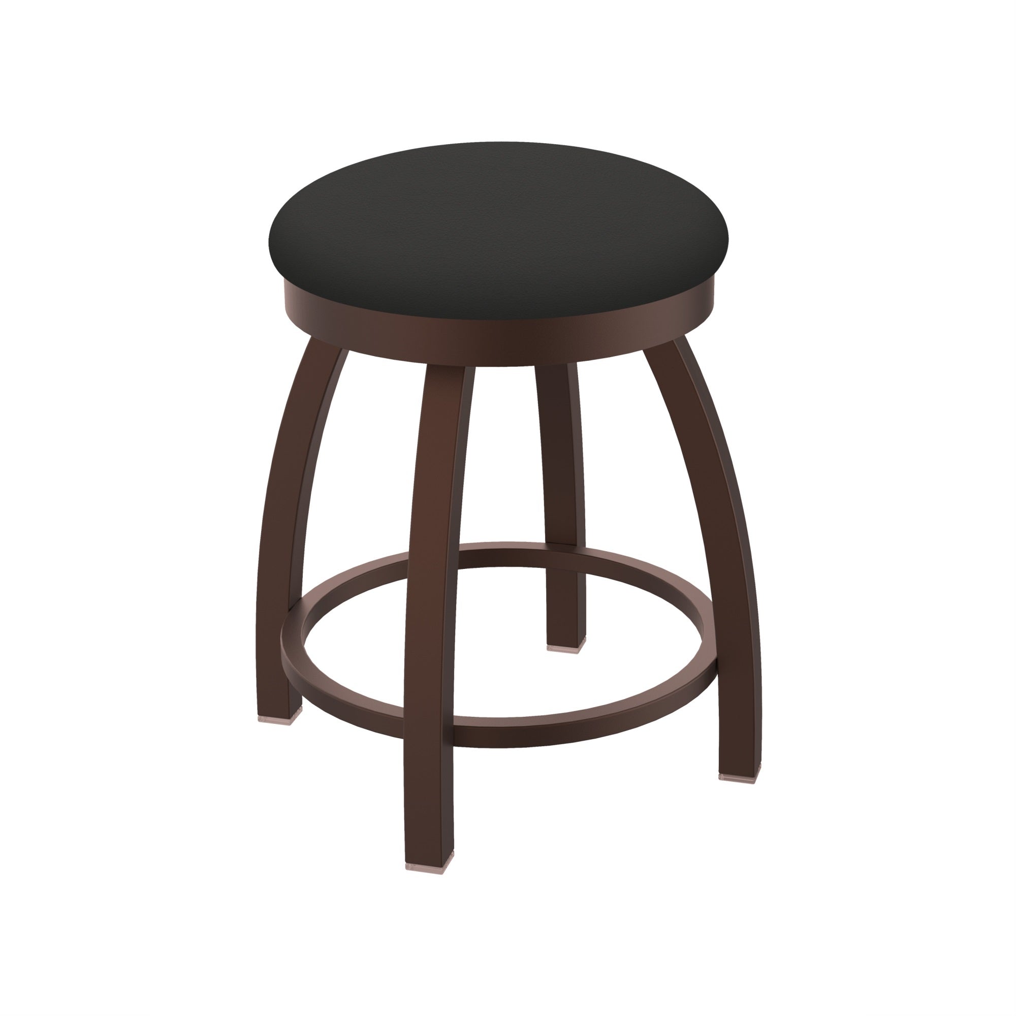 802 Misha 18 Swivel Vanity Stool With Bronze Finish And Canter Iron Seat