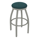802 Misha 25 Swivel Counter Stool With Anodized Nickel Finish And Graph Tidal Seat