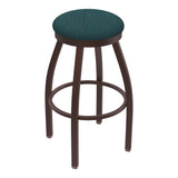 802 Misha 25 Swivel Counter Stool With Bronze Finish And Graph Tidal Seat