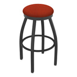 802 Misha 25 Swivel Counter Stool With Pewter Finish And Graph Poppy Seat