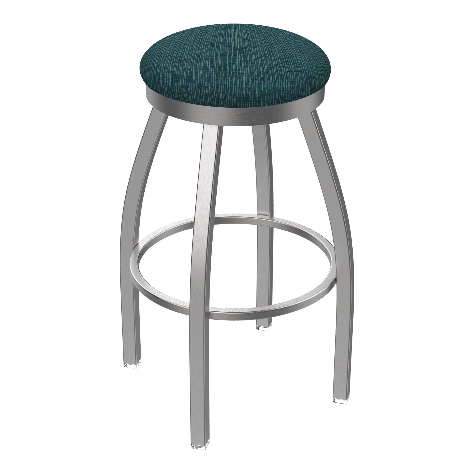 802 Misha Stainless Steel 25 Swivel Counter Stool With Graph Tidal Seat