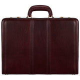 V Series | DALEY | Leather 3.5 Attach Briefcase Burgundy