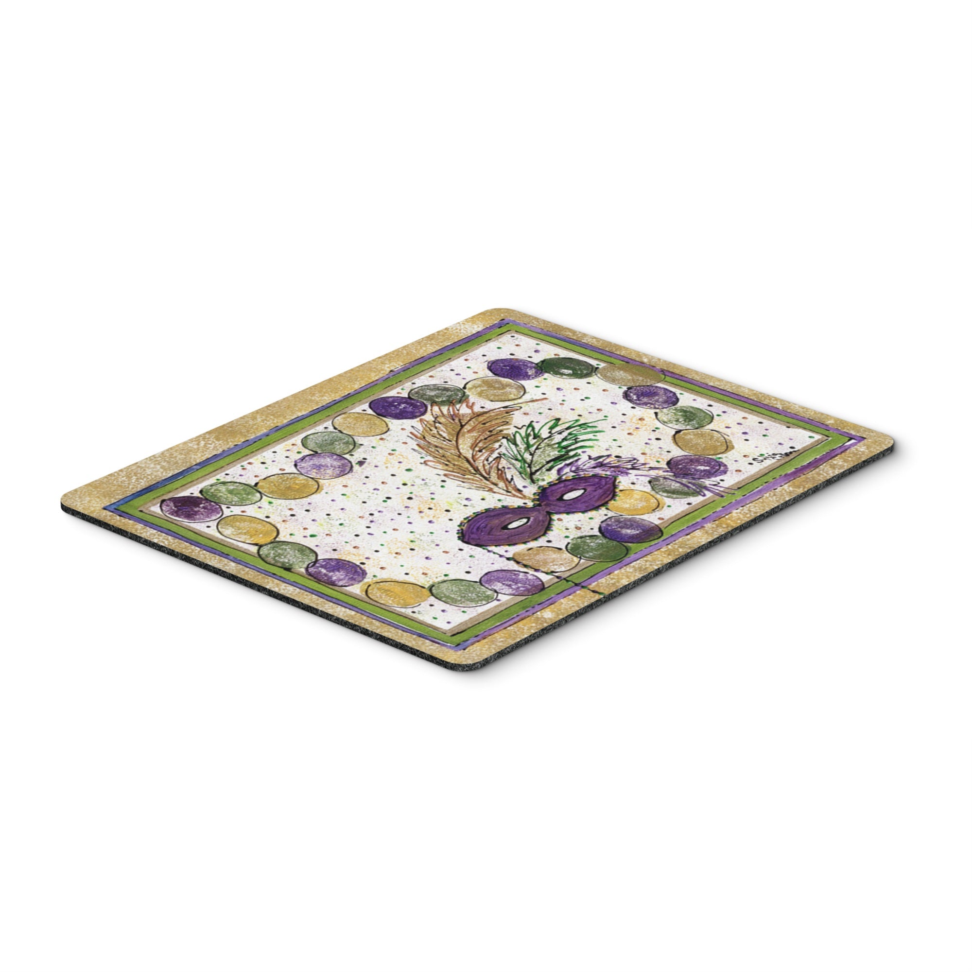 Caroline'S Treasures Mouse/Hot Pad/Trivet, Mardi Gras Beads (8059Mp)