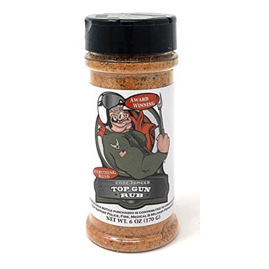8066420 Bbq Rub Top Gun 6Oz Code 3 Spices Top Gun Rub Bbq Rub 6 Oz (Pack Of 1)