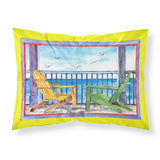 Caroline'S Treasures 8085Pillowcase Adirondack Chairs Yellow Moisture Wicking Fabric Standard Pillowcase, Large, Multicolor