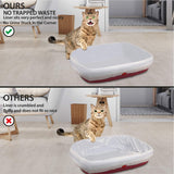 Alfapet cat Litter Box Liners Extra Large-1 Box- Heavy Duty 2 mil Thick Plastic, Clever Drawstring Liner for Easy Disposal- Flat
