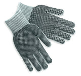 MCR Safety 9662LM Cotton/Polyester 7 Gauge String Knitted Multi-Purpose Gloves with White Hemmed Cuff, Gray, Large, 1-Pair