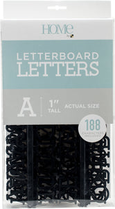 American Crafts DCWVE Die Cuts with A View 1 Letter Pack Letterboard-Black (188 pcs) LP-006-00017