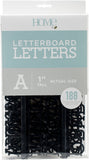 American Crafts DCWVE Die Cuts with A View 1 Letter Pack Letterboard-Black (188 pcs) LP-006-00017