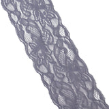 Elastic Lace Trim 10 Yards Grey Lace Ribbon Floral Pattern Stretchy Lace Fabric for Sewing, Garment, DIY Crafts and Gift Wrappin