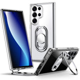 Shields Up for Samsung Galaxy S25 Ultra Case with Stand, Galaxy S25 Ultra Case Clear with Double Ring Holder [Adjustable & Folda