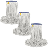 Kleen Handler Cotton Cut End Commercial Mop Head Replacement, 3Pack
