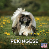 Pekingese Calendar 2027 by MegaCalendars - Monthly Dog Breed Wall Calendar, Made in USA