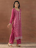 Libas Women'S Silk Blend Kurta Set (49518_Pink_S)