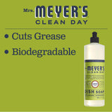 Mrs. Meyers Cleanday Liquid Dish Soap, Biodegradable Formula, Lemon Verbena, 16 Fl. Oz