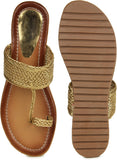 Shoetopia Womens Gold Stylish Trending Flats-Eu41,GOLDEN,8,B09MN7Q2JV