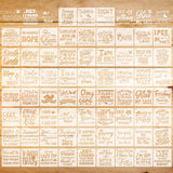 Marspark 66 Pcs Small Stencils for Crafts Reusable 3 Inch Stencils for Painting on Wood DIY Craft Paint Template for Wall Home D